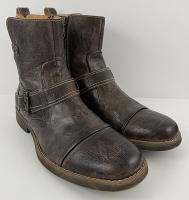 Bed Stu Workshop Moto Engineer Boots Brown Leather Harness Strap Size 9
