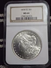 NGC 1878 CC Morgan Dollar MS64 Blast White Estate Coin