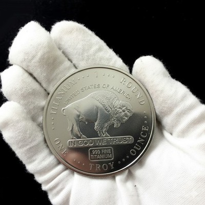 1 Unze Titanbarren Büffel Buffalo USA Bison 1 oz 999 Titan Barren Münze Medaille