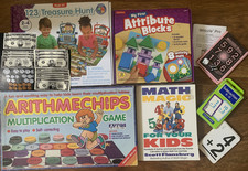 Lot of Math Manipulatives  Math Games Book Home School/Math Class 2