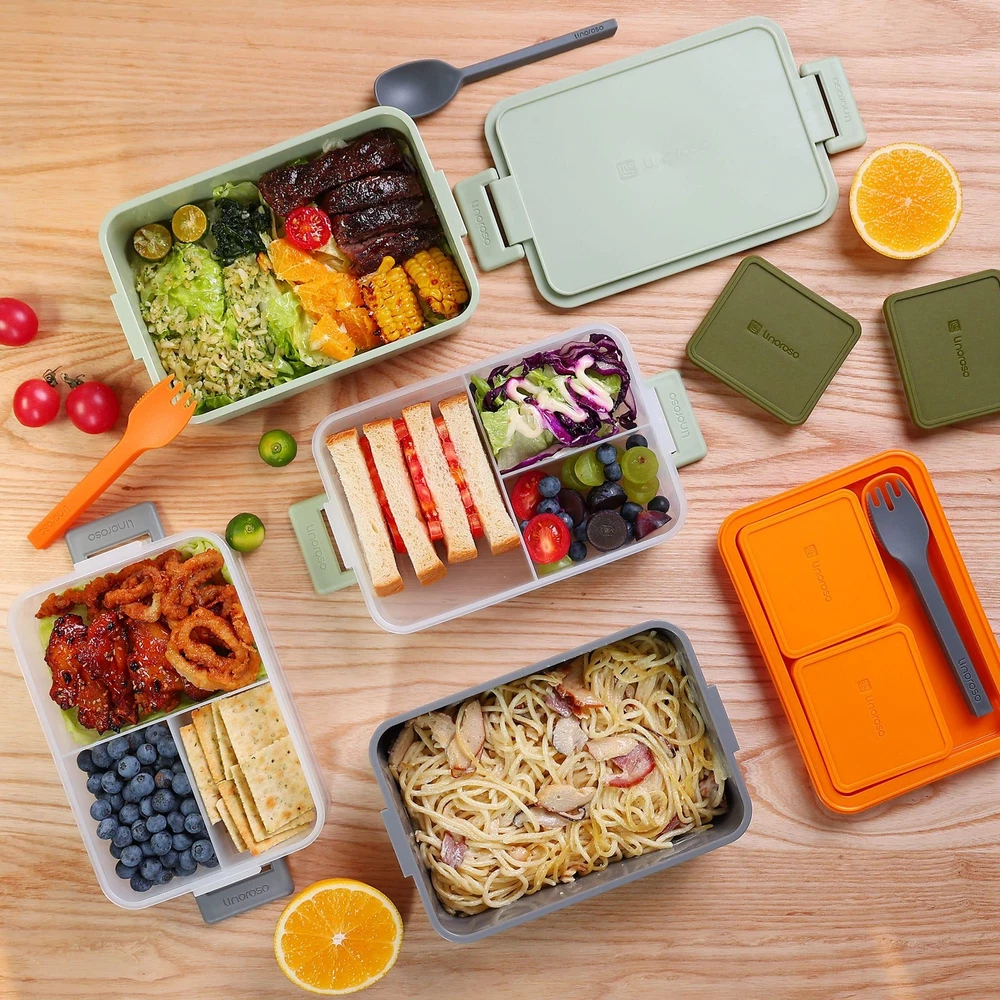 Stackable Bento Box for Adults - Perfect On-the-Go Lunch Container for Meals