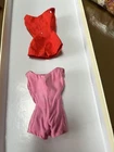 2 - Vintage 1960’s Barbie Doll Fashion Pak Pink & Red Rompers Playsuit Jumpsuit