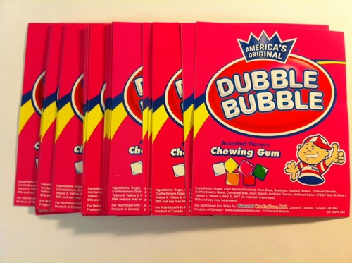 10 HD Laminated 4.75" 5.75" Vending Labels ORIGINAL DUBBLE BUBBLE "LAMINATED" - Picture 2 of 2