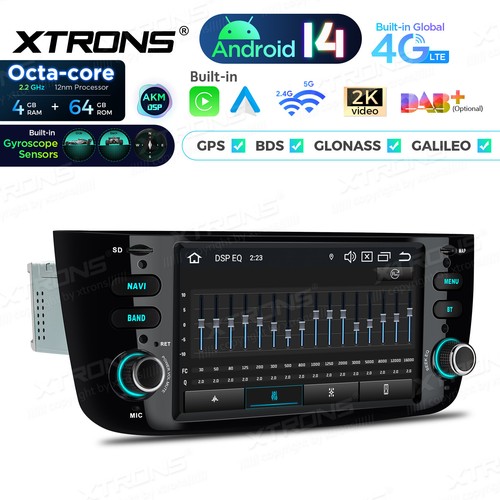 6.2" Android 14 4+64GB Car GPS Stereo Radio 4G LTE For Fiat Punto Linea 2012-16 - Picture 5 of 20