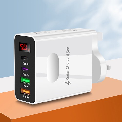 45W PD USB Schnellladestyp C 4 Ports Schnellkanal 3.0 für iPhone --Adapter - Zdjęcie 17 z 18