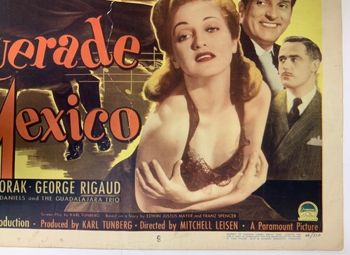 Masquerade In Mexico 1945 Original Movie Poster Dorothy Lamour YeOldePosterCom - Picture 7 of 12