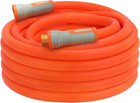 Heavy Duty Garden Hose 5/8 in X 50 Ft with Swivel Fitting, Super Flexible Water