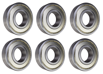 6 Pack) 6307-ZZ, 6307-2Z, 307SS Shielded Radial Ball Bearing