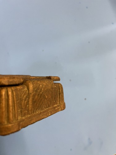 Vintage Schmuckschatulle mit Luftfahrtmotiv Adlerflügel braun mit abnehmbarem Oberteil - Bild 12 von 14