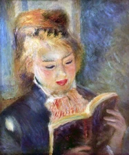LA LISEUSE GIRL BOOK 1875 FRENCH IMPRESSIONIST PAINTING BY AUGUSTE RENOIR REPRO
