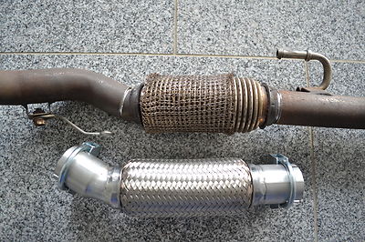 INTERLOCK Flexrohr*Montage ohne Schweißen+Schelle VW Polo 9N3 1.2i 1.2 12V 