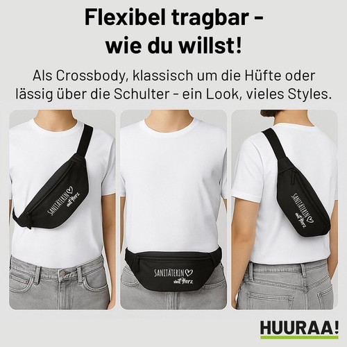 Bauchtasche Sanitäterin mit Herz Geschenkidee Sanitäterin Geschenk Präsent Mitbr - Picture 3 of 7
