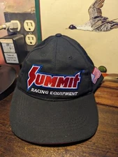 Summit Racing Equipment Logo Adult Baseball Hat/Cap Adjustable w/ US Flag
