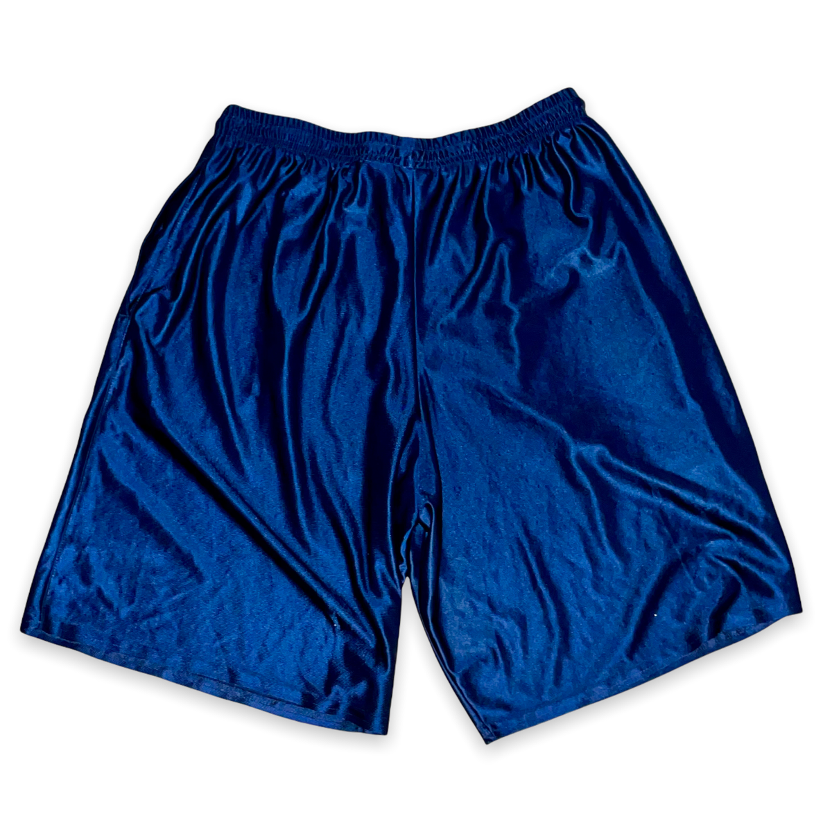 Nike Vintage Rare Dazzle Basketball Shorts Silky Shiny Navy Blue