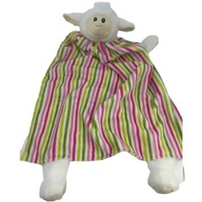 Fat Rat Family Pink Minky Green Polka Dots Satin Lamb Security Lovey Blanket