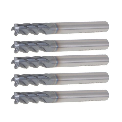 5 Pcs 3/16" 4 Flute 2" Overall Length Regular Carbide End Mill - TiALN COATED - Picture 4 of 7