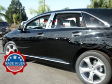 Fit2009-2017 Toyota Venza Chrome 4pc Pillar Post Trim Stainless Door Cover