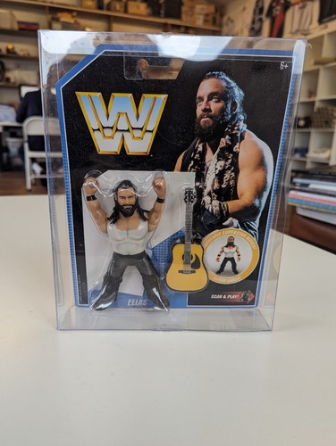 WWE MATTEL RETRO SERIES 10 ELIAS MOC WITH CASE WRE...