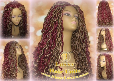 Goddess Faux Locs Burgundy Red Honey Blonde Dread Loc Boho