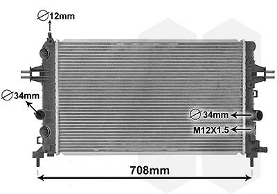 VAN WEZEL 37002363 Kühler, Motorkühlung für OPEL