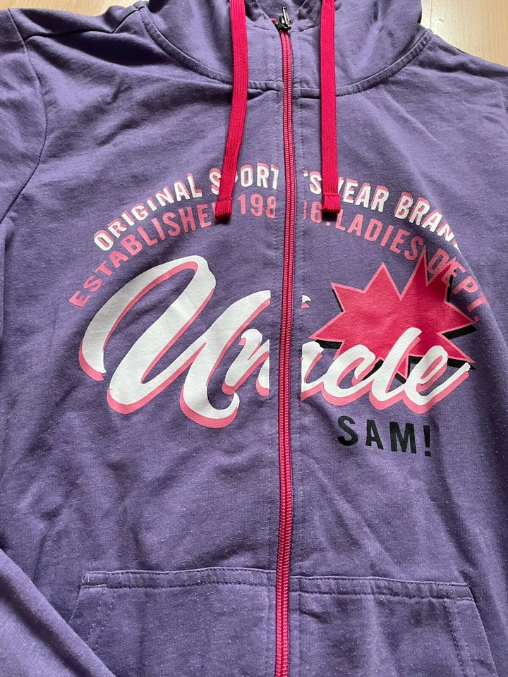 Uncle Sam Sweatjacke Kapuze lila Gr M - Bild 2 von 4
