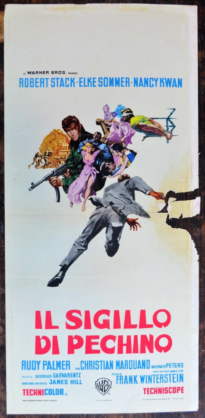 Locandina originale film Il sigillo di Pechino (1967) - Regia di Frank Winterstein, James Hill