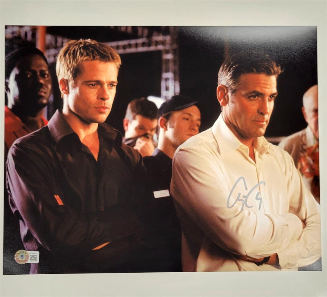 George Clooney signed Oceans Eleven 11x14 Photo COA Proof autographed STAR George Clooney signed Oceans Eleven 11x14 Photo COA Proof autographed STAR