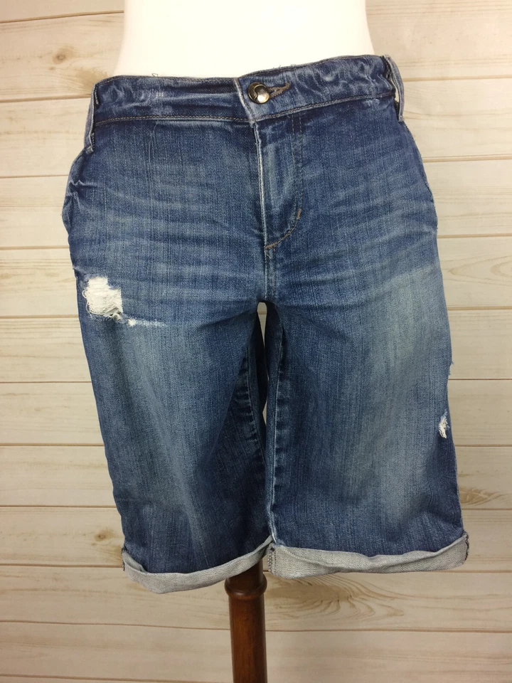 Bermudas Jean Joe's Destroyed Rolled lavado Klum talla W28 Foto 3 de 4