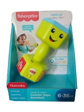 Fisher Price Laugh and Learn Counting Reps dumbbell rattle NEW 