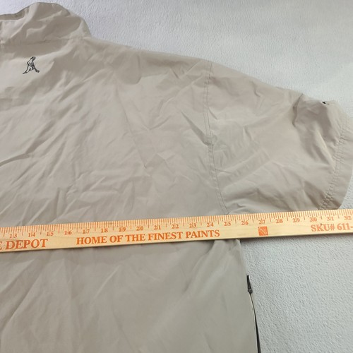 Ping Mens Adult Large Brown Golf Jacket Four Button Up Short Sleeve Windbreaker - Picture 5 of 5