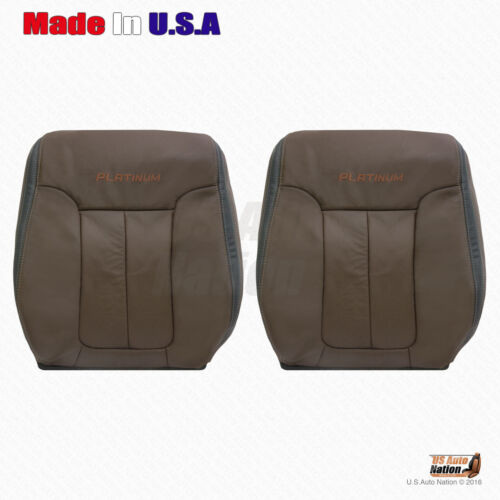 2009 to 2012 Ford F150 Platinum Driver Passenger Perforated Leather Cover Brown - Bild 13 von 16