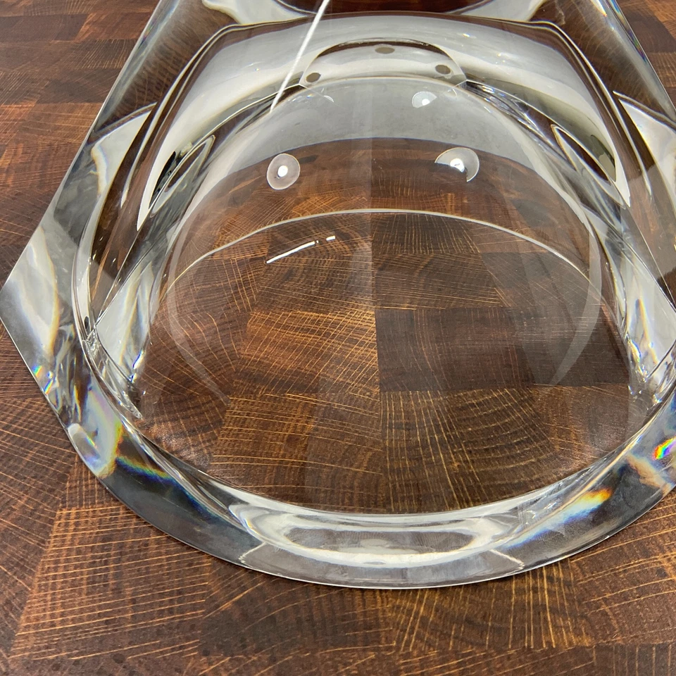 Orrefors Sweden Crystal Glass Marin Bowl Signed 10" Vintage 77 4774-13 - Imagem 4 de 4