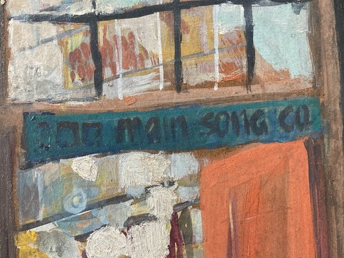 🔥 Vintage Modern Social Realism Urban Cityscape Oil Painting DIMONDSTEIN 1950s - Picture 12 of 24