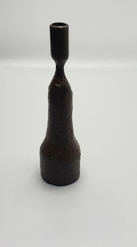 Hand Crafted Iron Candle Holders 8" Set of 2 - Picture 2 of 2