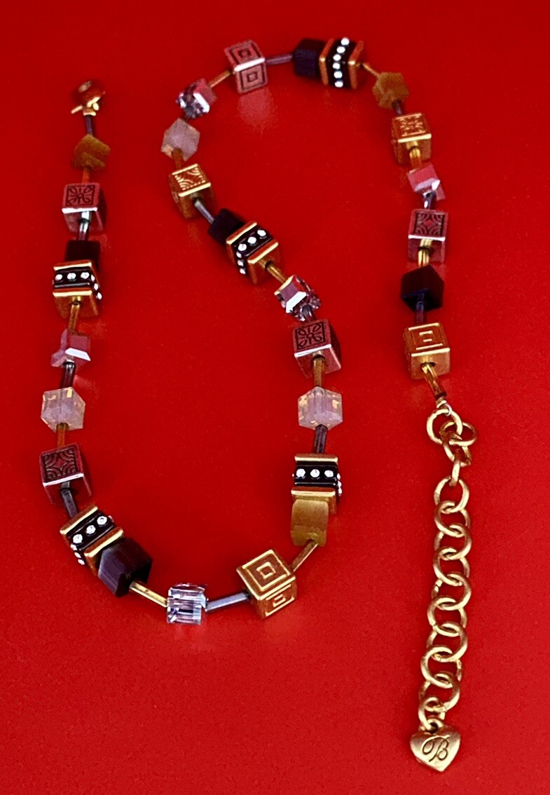 Brighton Silent Code Two Tone Beaded Retired Neck… - image 2