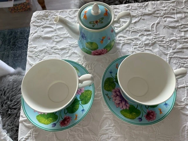 TEE SET "Chris Chun" Ashdene Fine Bone China, ca. 2006, handbemalt & WERTVOLL ! - Bild 2 von 4