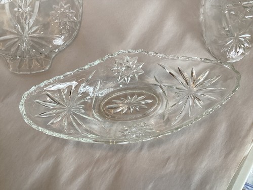 Anchor Hocking Star of David, Boat Relish Dish, Divided relish & Pickle Dish (3 - Picture 12 of 16