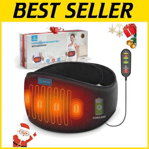 Soft Velvet Cordless Heating Pad - 3 Massage Modes & Portable for On-the-Go Care - 第 1/11 張圖片