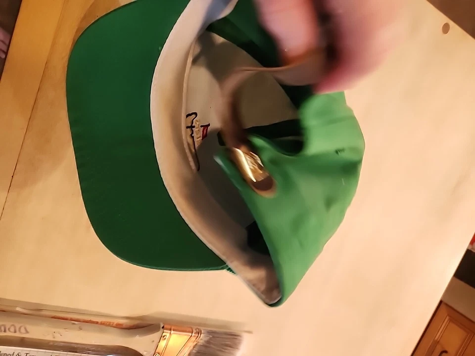 🔥 Винтаж • Augusta Masters • Дерби крышка с ремешком назад веревки шляпа один размер сделано в США - Изображение 4 из 4