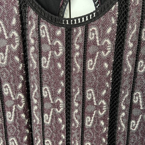 Nuevo $158 Vestido Free People Tejido Ojo de Cerradura Encaje Mujer Grande Púrpura Negro Cachemira C1 - Imagen 4 de 8