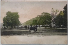 Vintage Postcard London Rotten Row England Hand Colored  AA15