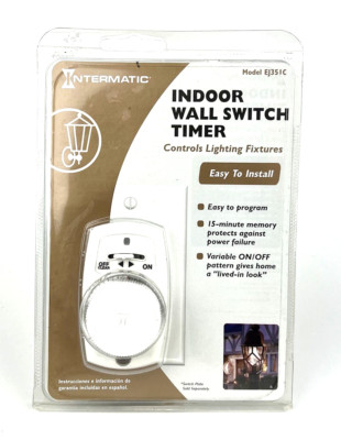 Intermatic Wall Switch Timer 24 Hour Programmable Indoor Variable EJ351C SEALED