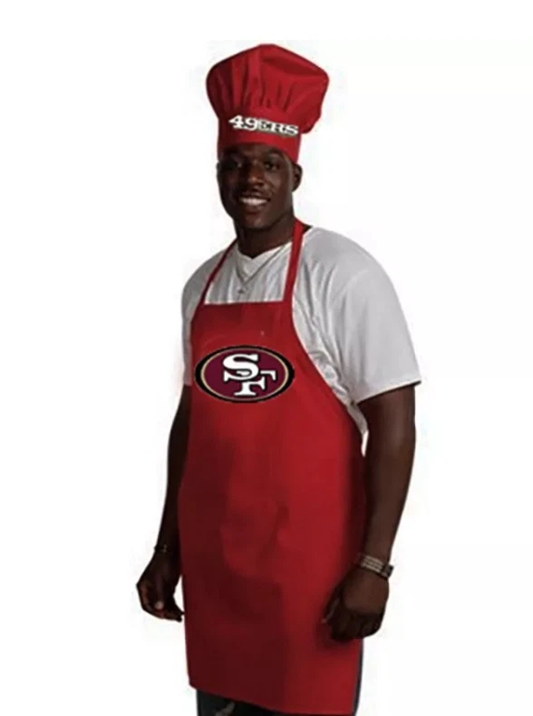 Delantal y sombrero de chef para barbacoa del equipo de la NFL,NBA Foto 4 de 4