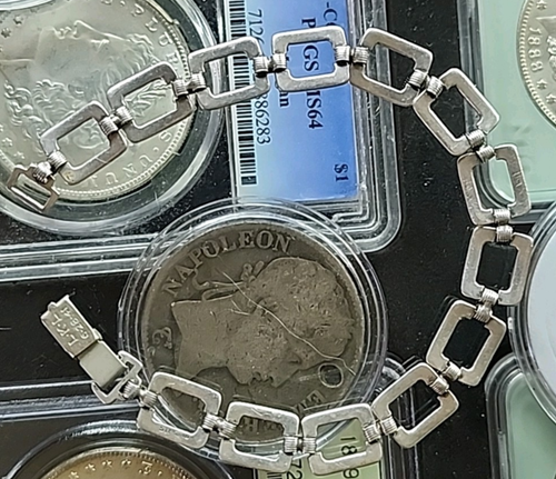 Vintage 7" Stering Silver link Bracelet 8.68g - Picture 7 of 9