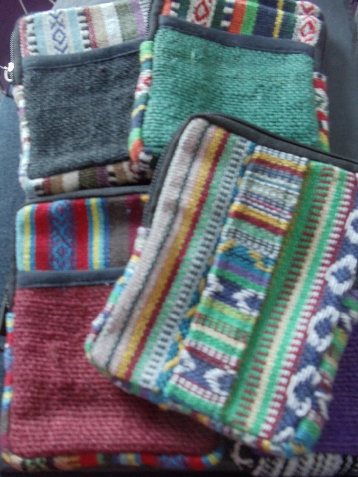 Hemp Belt Bag Pouch Fair Trade Nepal Unisex Waist Pack Cotton Handy Tribal Gift - Image 2 of 4