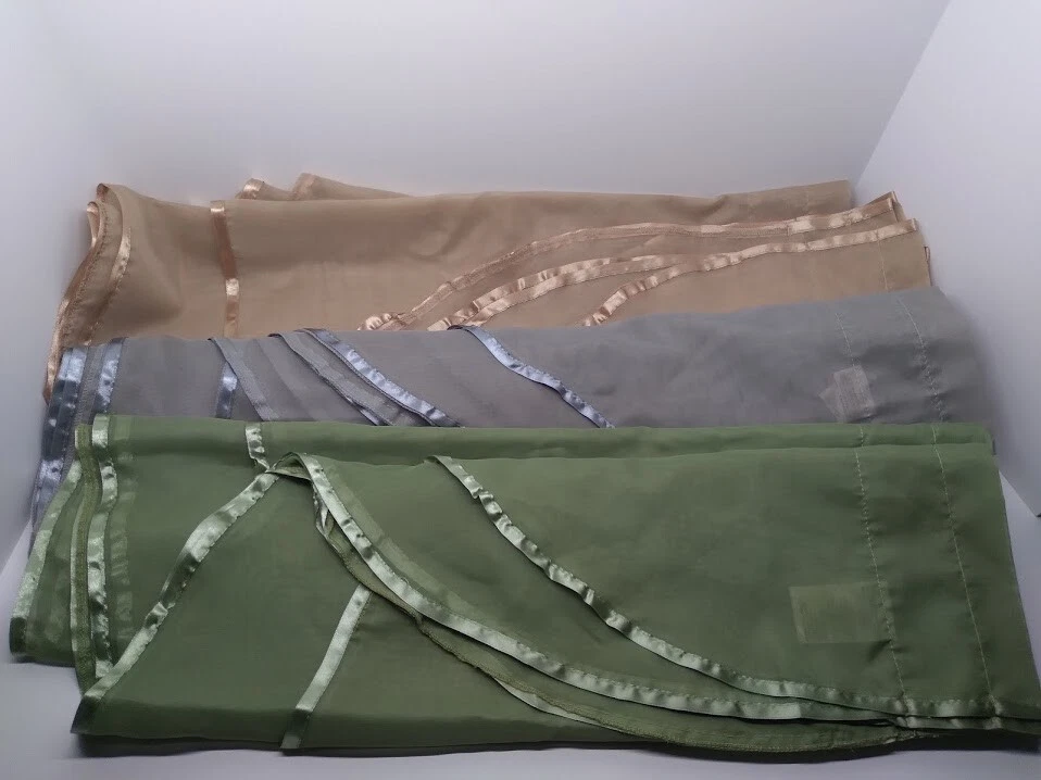 Belle Maison Stylemaster Elegance Voile 分层 Ascot Valance 24 x 60 — 第 2/4 张图片