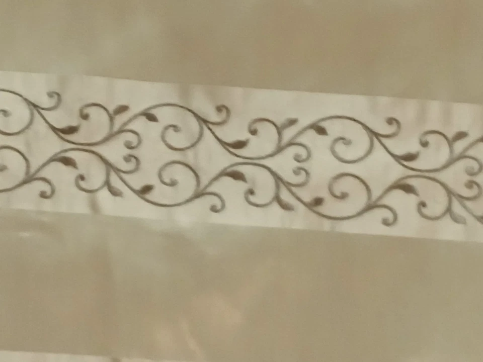 54" ancho tela remanente 2 yardas tono dorado seda? hojas bordadas tafetán Foto 3 de 4