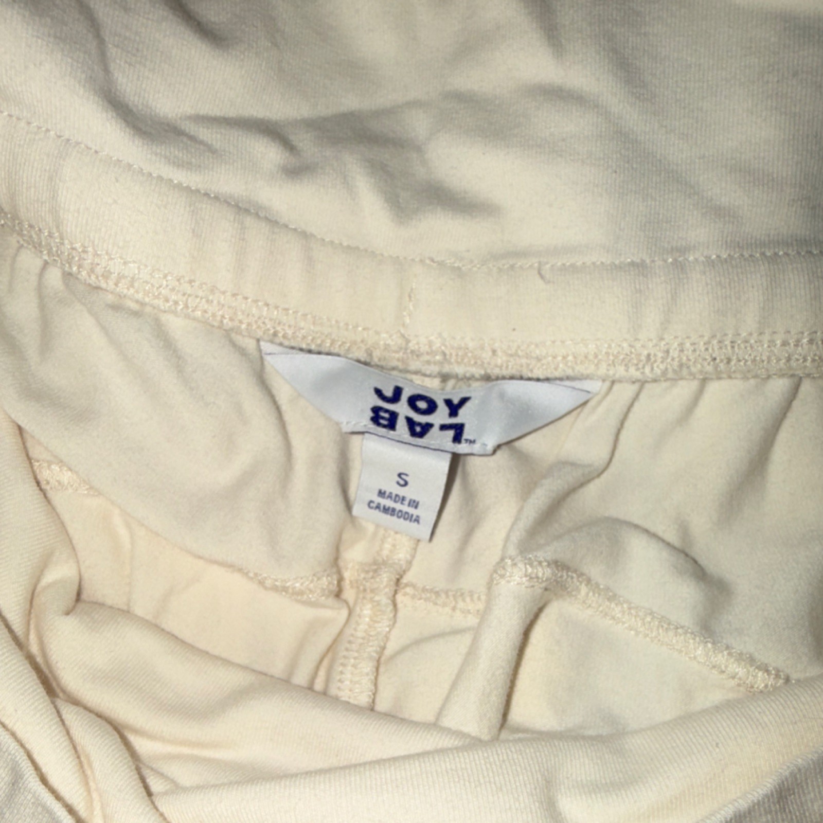 Joy Lab Ivory Women's Solid Pants Drawstring Elas… - image 2