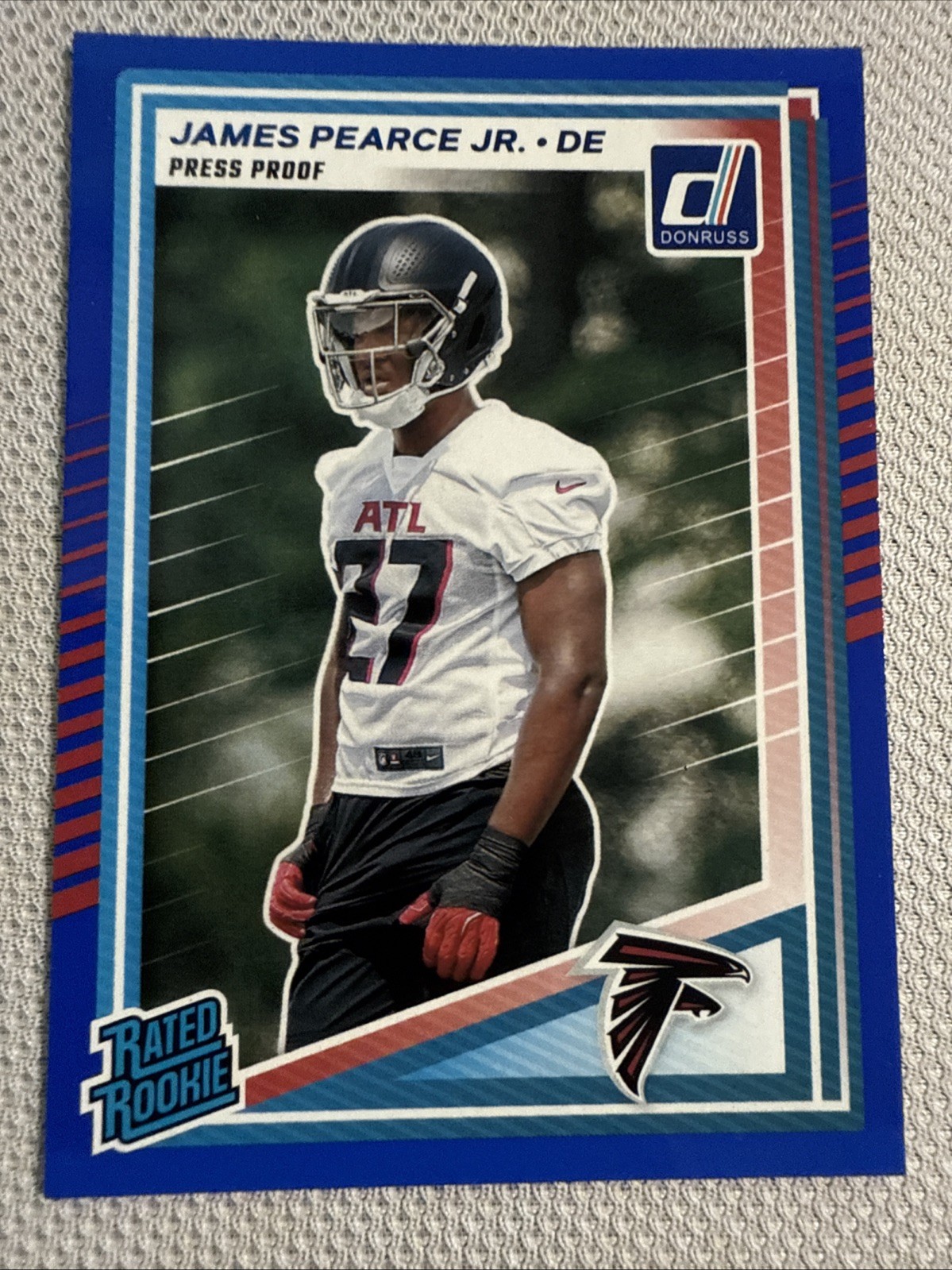 2025 Panini Donruss - Rated Rookie James Pearce Jr. #363 Press Proof Blue (RC)