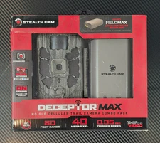 Stealth Cam Deceptor Max Cellular Trail Camera Combo Pack with FieldMax Battery